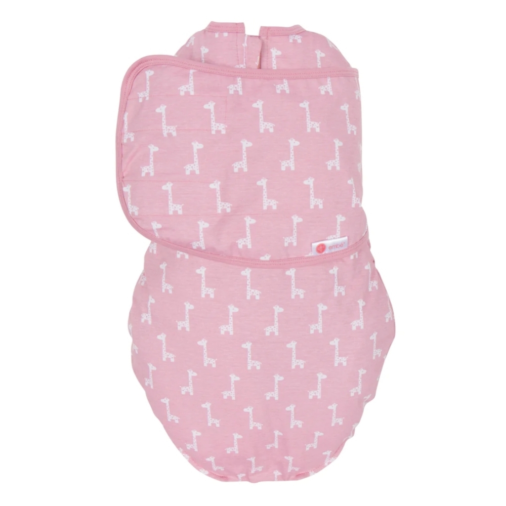 NWT Embé 2-way Sleep Swaddle 0-4months Pink Giraffe